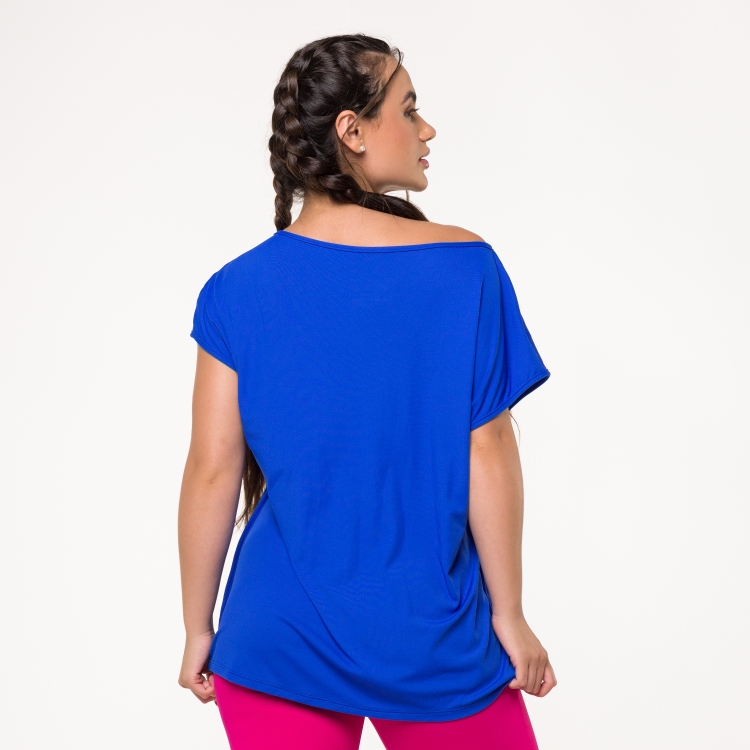 Camisa Dress Azul Royal com Silk Onça